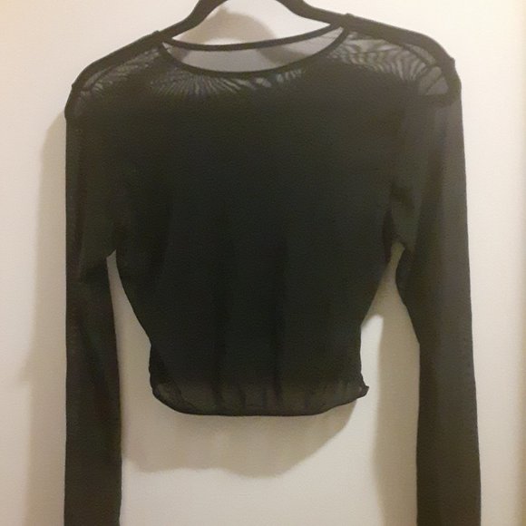 Tops - Small black mesh shirt